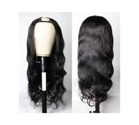 Parrucca con parte a U, parrucca con capelli umani ondulati for donne, capelli brasiliani Remy, senza colla, con clip in testa intera(30inch)