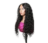 Parrucca con parte a V e onde d'acqua, capelli umani for donne nere, densità 180, parrucche ricce Capelli Estensioni(16inch)