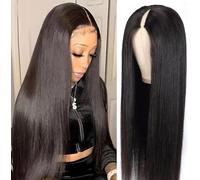 Parrucca con parte a V Parrucche diritte di capelli veri per donne nere Parrucche a forma di V a densità 150% Non lasciare fuori parrucche frontali in pizzo parrucche dritte aggiornate con parte a U