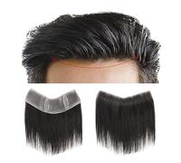 Parrucca Copri Calvizie da Uomo Attaccatura dei capelli Toupee Parrucchino frontale, sistema di capelli umani indiani 4 cm x 18 cm a forma di V anteriore Parrucchino da uomo Pelle sottile 0,08-0,10