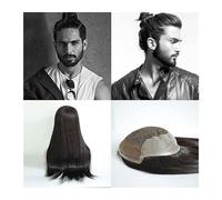 Parrucca copri calvizie da uomo Parrucca Capelli da uomo Toupee Attaccatura dei capelli naturale 12-18" Pizzo svizzero traspirante con sistemi di sostituzione dei capelli umani in PU for la caduta dei