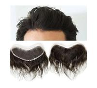 Parrucca Copri Calvizie da Uomo Toupee da uomo, traspirante a forma di V con base in pizzo francese Toupee da uomo Attaccatura dei capelli naturale Sistema di capelli Remy indiano 1,5 × 7" Toupee da u