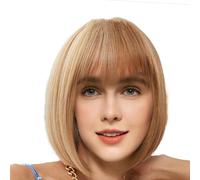 Parrucca corta Bob | Parrucca corta naturale con riflessi Bob | Capelli sintetici resistenti al calore, parrucche corte dall'aspetto naturale per le donne