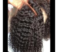 Parrucca corta Bob Parrucche frontali in pizzo riccio per capelli umani per le donne Onda profonda 13x4 Anteriore in pizzo 4X4 Hd Chiusura in pizzo Parrucca onda d'acqua Remy