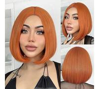 Parrucca corta con frangia Parrucche sintetiche per donne Ombre Nero Rosso Biondo Rosa Cosplay Festa Capelli naturali Perruque Bob-TB110-3