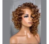 Parrucca Corta Con Pizzo Frontale 13X6 Per Capelli Umani Ricci Corti Parrucca Bob Bordeaux Rosso Colorato Pixie Cut Parrucche Frontali In Pizzo Per Donne