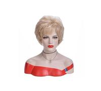 Parrucca corta da donna riccia da 6 pollici con frangia laterale, parrucca sintetica per uso quotidiano alle feste Aggiunge volume dei capelli (OMBRE)