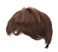 Parrucca Corta da Uomo Parrucca da Uomo Corta da Uomo Parrucche per Capelli da Uomo Parrucche Corte da Uomo Parrucche Maschili, Parrucca da Uomo Marrone Chiaro Naturale Soffice Bello Traspirante Mesh