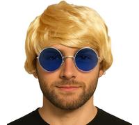 Parrucca corta da uomo per adulti - Costume degli anni '60, 70, 80, biondo