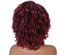 Parrucca Corta Dreadlock Da 14 Pollici Parrucche Per Capelli Twist Afro All'uncinetto Per Le Donne Nere Parrucca Sintetica Riccia Naturale Morbida Finta Locs
