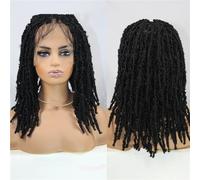 Parrucca Corta Intrecciata Per Donne Nere Parrucche Intrecciate Twist Parrucca In Pizzo HD Parrucche Sintetiche Senza Nodi Con Scatola Riccia