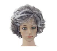 Parrucca Corta Per L'uso Quotidiano Da Nonna Grigia Donna Parrucche Della