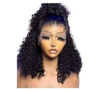 Parrucca corta riccia 13x6 - Capelli umani con pizzo frontale senza colla, ricci afro brasiliani(180 Density,13X6 BOB WIG_10INCHES)