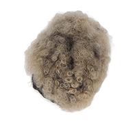 Parrucca corta riccia sintetica moda donna morbida e traspirante accessorio cosplay regolabile per feste quotidiane Halloween nero oro chiaro