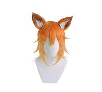 Parrucca corta Sewayaki Kitsune no Senko-sen Senko con orecchie Copricapo Costume Cosplay Parrucche sintetiche resistenti al calore
