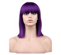 Parrucca corta viola for costume di Halloween, cosplay, festa, parrucche sintetiche da fata dentro e fuori
