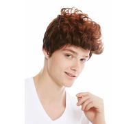 Parrucca Corto Donna Uomo Ricci Punte Top Ricci Nero Braun Marrone-Rosso Mix