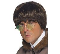 Parrucca Corto Marrone Brit Pop Star Costume Da Uomo Accessorio