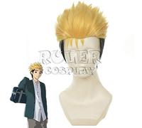 Parrucca Cosplay Ajin Crawl Giallo Nero Corto Parrucchiere per capelli in fibra resistente al calore Parrucche KUZZ0159