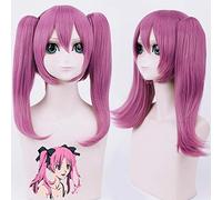 Parrucca Cosplay Akuma No Riddle Haru Ichinose Anime Capelli sintetici viola Con due artigli Clip Coda di cavallo per donne Parrucche costume Perucas
