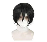 Parrucca Cosplay Angels of Death Isaac Foster Zack Parrucca,Short Black Parrucca,con Rete per Parrucca Gratuita,Halloween Costume Cosplay,per Festa Carnevale Natale