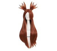 Parrucca cosplay anime Akimichi Chouchou Cosplay parrucca lunga 80 cm marrone resistente al calore sintetico parrucca+cappuccio parrucca