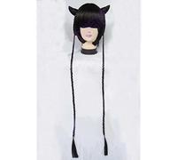 Parrucca Cosplay Anime Black Butler Kuroshitsuji RanMao Parrucca,Long Braids Black Parrucca Cosplay,Con rete per parrucca gratuita,per Festa Carnevale Halloween Cosplay Parrucca