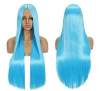 Parrucca Cosplay Anime Con Frangia Divisa In Mezzo, Costume Per Capelli Lisci Lunghi 80 Cm, Copricapo Quotidiano