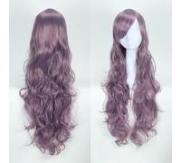 Parrucca Cosplay Anime Con Frangia Obliqua Parrucca Riccia Multicolore Da 80 Cm Copertura Per Capelli In Fibra Chimica