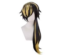 Parrucca Cosplay Anime Division Rap Battle Jyushi Aimono Parrucca,Yellow black mixed long Parrucca Cosplay,Con rete per parrucca gratuita,per Festa Carnevale Halloween Cosplay Parrucca(Size:Style 1)