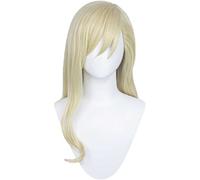 Parrucca Cosplay Anime Edens Zero Rebecca Bluegarden Parrucca，Linen color long wavy Parrucca Cosplay，Con rete per parrucca gratuita，per Festa Carnevale Halloween Cosplay Parrucca(Color:Style 2)