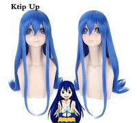Parrucca cosplay anime Fairy Tail Lucy Heartfilia Wendy Marvell Parrucche lunghe dritte blu resistenti al calore Capelli sintetici