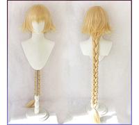 Parrucca Cosplay Anime Fate Grand Order Jeanne D'Arc Parrucca,Double Ponytail Blonde Parrucca Cosplay,con Rete per Parrucca Gratuita,per Festa Carnevale Halloween Cosplay Parrucca(Size:Style 2)