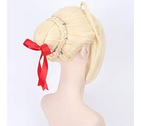 Parrucca cosplay anime Fate Stay notte parrucca capelli sciabola Fate Grand Order Gloden sintetico festa di Halloween parrucche Cosplay + cappuccio parrucca Taglia unica PL-013-2