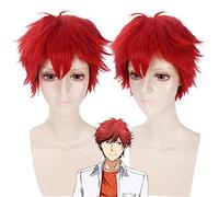 Parrucca cosplay Anime Gekkan Shoujo Nozaki-kun Capelli corti rossi soffici sintetici Mikoshiba Mikoto Halloween Parrucche per uomo