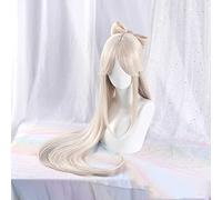 Parrucca Cosplay Anime Genshin Impact NingGuang Parrucca,Golden gradient long straight Parrucca Cosplay,Con rete per parrucca gratuita,per Festa Carnevale Halloween Cosplay Parrucca(Color:Style 2)