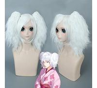 Parrucca cosplay anime Gintama Gintoki sakata Terakado Tsu Kagura parrucche cosplay parrucca cosplay argento bianco viola + cappuccio parrucca Parrucca taglia unica Gintoki PL-516