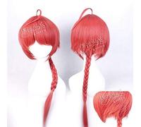 Parrucca cosplay anime Gintama Kagura Yoshihara Arancione Rosso Parrucche intrecciate Costume cosplay di Halloween Capelli sintetici termoresistenti Taglia unica PL-095 Kagura Jinghu