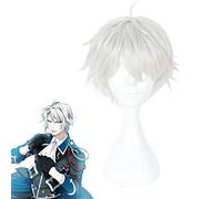 Parrucca Cosplay Anime Idolish7 Trigger Yaotome Gaku Argento Bianco Parrucche corte resistenti al calore Fibre + Parrucca Cap