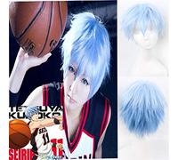 Parrucca cosplay anime Kuroko No Basket Tetsuya Kuroko Parrucche corte per capelli sintetici blu chiaro Parrucche Perucas + Cappellino parrucca