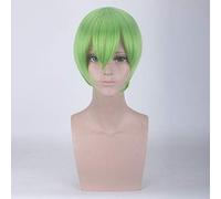 Parrucca cosplay anime Little Blue e Little Green capelli sintetici corti Halloween Carnevale Costume Prop parrucche dm399