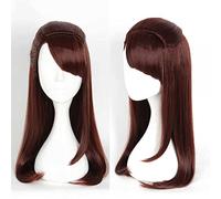 Parrucca Cosplay Anime Little Witch Academia Atsuko Kagari Parrucca，Reddish Brown Long Parrucca Cosplay，con Rete per Parrucca Gratuita，per Festa Carnevale Halloween Cosplay Parrucca