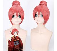 Parrucca Cosplay Anime Love Live Maki Nishikino 30 cm Short Mix Capelli sintetici arancioni con un panino per parrucche da festa in costume di Halloween