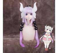 Parrucca cosplay Anime Miss Kobayashi Dragon Maid Kamui Kanna Kobayashi-san Chi No Maid Dragon Parrucche Sfumatura Cosplay Peluca Capelli Parrucca taglia unica e accessori