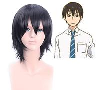 Parrucca cosplay Anime Miss Kobayashi Dragon Maid Takiya Makoto Parrucca corta sintetica nera Kobayashi-san Parrucca Chi no Maid Dragon Parrucche Taglia unica Takiya Makoto
