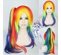 Parrucca cosplay anime My Little Pony Moda Accessori carini Parrucca sintetica colorata modellante per capelli + Coda di cavallo PL-296