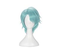 Parrucca Cosplay Anime Mystic Messenger Saeran V parrucca Cosplay parrucca sintetica resistente al calore blu corta parrucca Cap