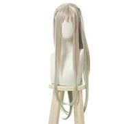 Parrucca cosplay anime Nene yashiro Cosplay parrucca jibaku shounen Hanako-kun Cosplay lungo grigio verde dritto capelli sintetici resistenti al calore