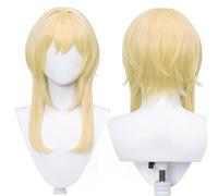 Parrucca cosplay anime, parrucca Genshin Impact, con due cappucci per parrucca, per Halloween, feste e così via. (Lumine Cosplay)