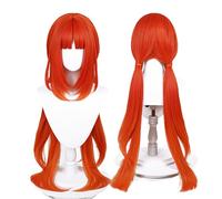 Parrucca cosplay anime, parrucca Genshin Impact, con due cappucci per parrucca, per Halloween, feste e così via. (Nilou Cosplay)